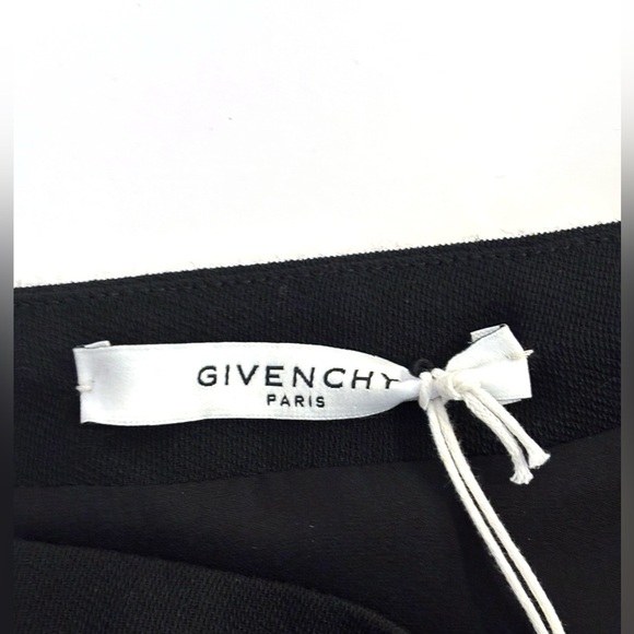 Givenchy Asymmetric Black Mini Skirt – Pleated Panel, French Designer, Statement - Picture 8 of 14